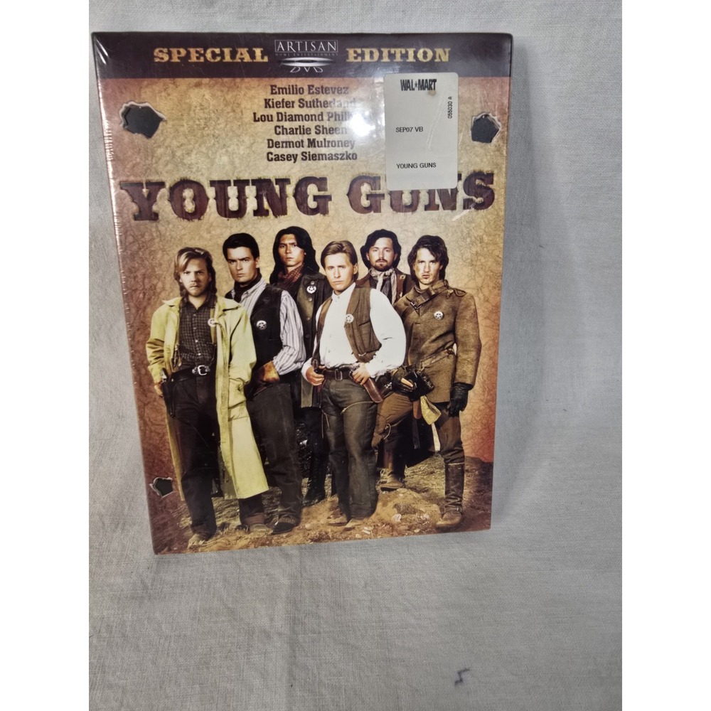 Young Guns DVD Special Edition 1988 Western Emilio Estevez New Sealed Artisan‎